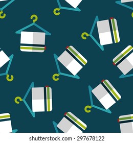 TOWEL HANGER flat icon seamless pattern background