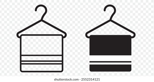 Towel Hanger icon design with white background stock illustration