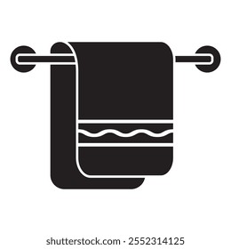 Towel Hanger icon design with white background stock illustration