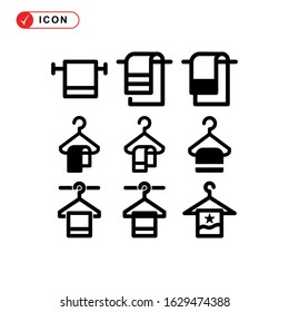 towel hanger icon or logo isolated sign symbol vector illustration - Collection of high quality black style vector icons

