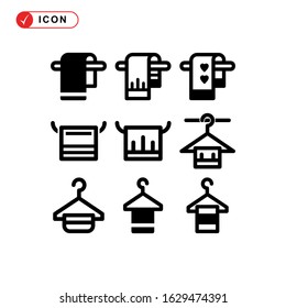 towel hanger icon or logo isolated sign symbol vector illustration - Collection of high quality black style vector icons
