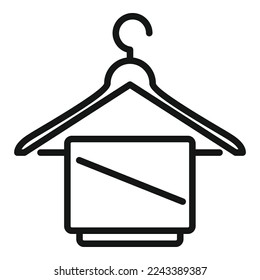 Towel hanger icon outline vector. Clothing tailor. Sew machine