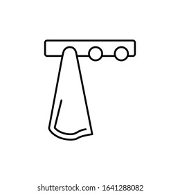 Towel, hanger icon. Simple line, outline vector bathroom icons for ui and ux, website or mobile application