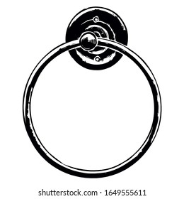 Towel, hanger icon vector bathroom icons 