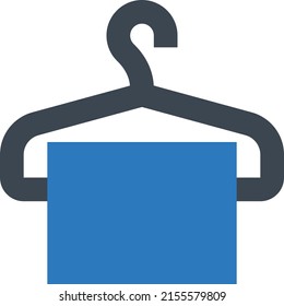 towel hanger Vector illustration on a transparent background.Premium quality symbols.Glyphs vector icon for concept and graphic design.