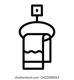 Diseño del icono de la línea del vector del colgador de toallas