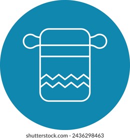 Toalla Colgador Vector Línea icono Diseño