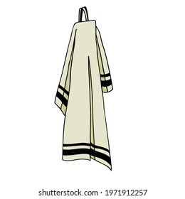 towel hanging in bathroom vector design
