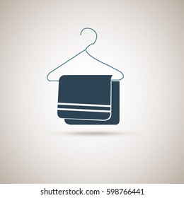 Towel hanging hook illustration over degrade color backdrop
