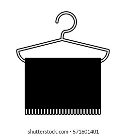 towel hanging in hook vector illustration design