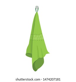 towel hanging on a hook vector illustration
