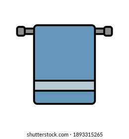 towel icon. bathroom sign. Vector illustration