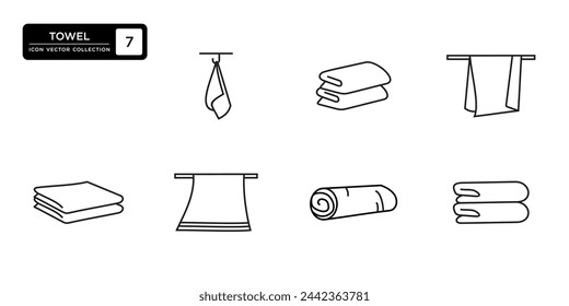 Towel icon collection, vector icon templates editable and resizable