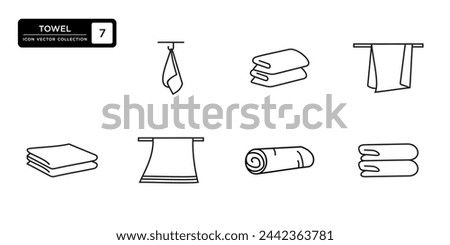 Towel icon collection, vector icon templates editable and resizable