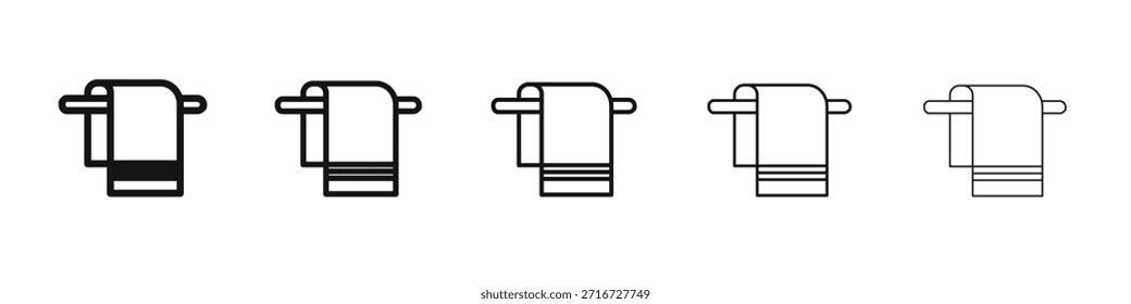 Diseño del icono de la toalla, logotipo, App, UI. Ilustración vectorial, EPS