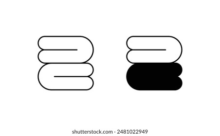 Towel icon design with white background stock illustration