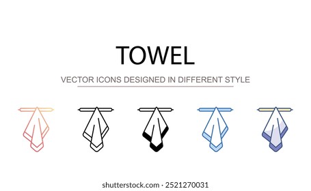 Towel icon design with white background stock illustration