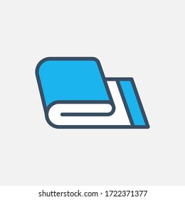 Towel icon designed in a flat style