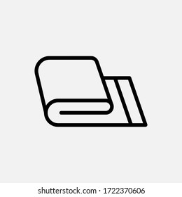 Handtuchsymbol im Linienstil