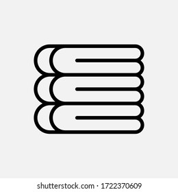 Towel icon designed in a line style