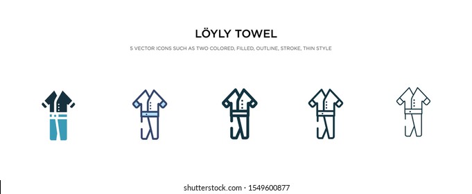 löyly towel icon in different style vector illustration. two colored and black löyly towel vector icons designed in filled, outline, line and stroke style can be used for web, mobile, ui