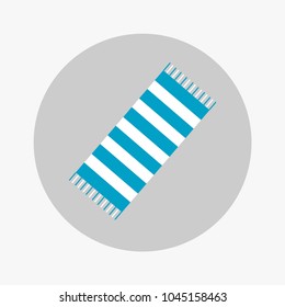 Towel, towel icon. Flat design, on gray background, vector.