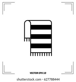 Towel, the towel icon. Flat design, vector.