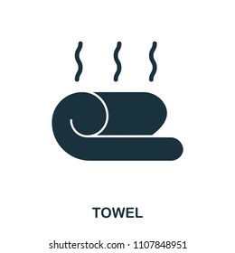 Towel icon. Flat style icon design. UI. Illustration of towel icon. Pictogram isolated on white. Ready to use in web design, apps, software, print.