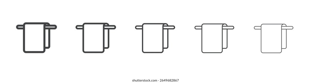 toalha ícone fino símbolo de ilustração