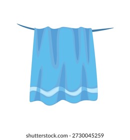 Toalha ícone, pendurado azul toalha vetor ilustração, toalha clip art, toalha clip art, ícone acessório do banheiro, símbolo do equipamento de banho
