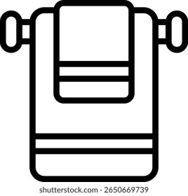 toalha ícone ilustração design com contorno, isso não é feito a partir de qualquer geração de IA
