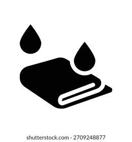 Icono de toalla ilustración Vector diseño Plantilla