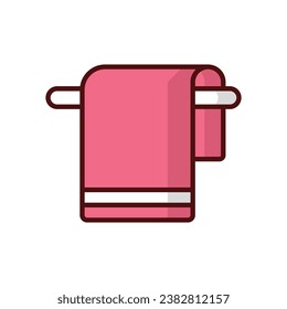 Towel icon isolate white background vector stock illustration