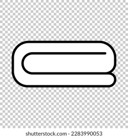 Towel icon isolated on transparent background. Vector.