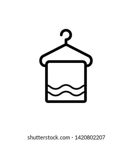 Towel icon isolated symbol on laundry vector illustration.