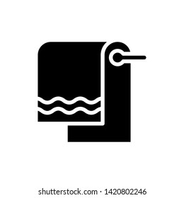 Towel icon isolated symbol on laundry vector illustration.