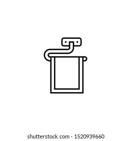 Towel icon. Isolated symbol on laundry line sign. Element of web icon for mobile concept and web apps. 