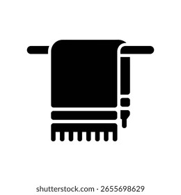Icono de la toalla Ilustración vectorial aislada y símbolo limpio
