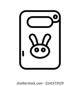 Towel Icon. Line Art Style Design Isolated On White Background
