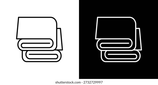 Towel icon in line design. editable stroke icon.