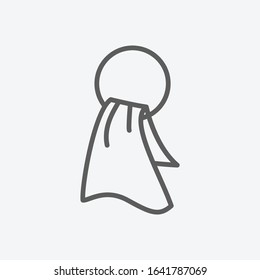 Towel icon line symbol. Isolated vector illustration of icon sign concept for your web site mobile app logo UI design.