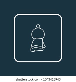 Towel icon line symbol. Premium quality isolated washcloth element in trendy style.