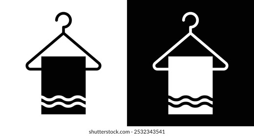 Handtuchsymbol lineares Logo einzeln