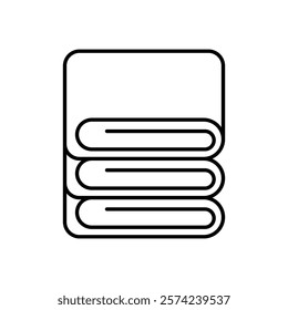 Towel icon linear logo isolated