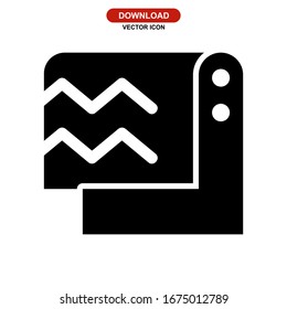 towel icon or logo isolated sign symbol vector illustration - high quality black style vector icons
