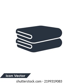 towel icon logo vector illustration. Folded towels symbol template for graphic and web design collection