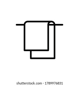 Towel Icon Logo Vector Isolated. Furniture and Household Icon Set. Editable Stroke and Pixel Perfect.