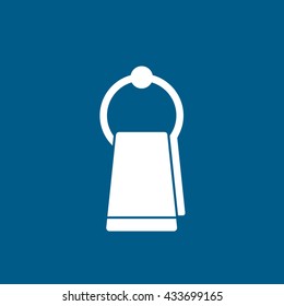 Towel Icon On Blue Background