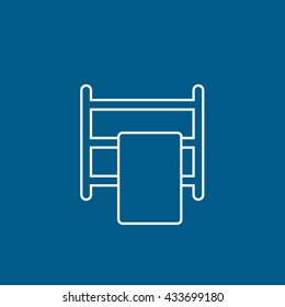 Towel Icon On Blue Background