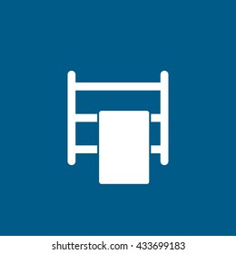 Towel Icon On Blue Background
